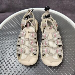 KEEN Clearwater CNX Shoes Womens Size 7 Tan Gray Pink Sandals Waterproof Hiking‎
